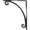 Ekena Millwork Legacy Wrought Iron Bracket, (Triple center brace), Antiqued Silver 2"W x 10"D x 12"H BKTM02X10X12TLEASV - alternate 6